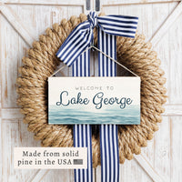 Waterscape Welcome Personalized Twine Sign
