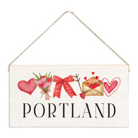 Valentine Icons Personalized Twine Sign