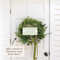 Shamrocks Gingham Personalized Twine Sign
