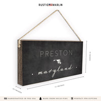 City And State Personalized Twine Sign