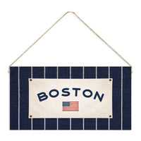 Americana Stripe Personalized Twine Sign
