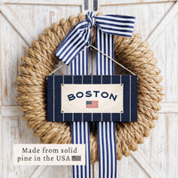 Americana Stripe Personalized Twine Sign