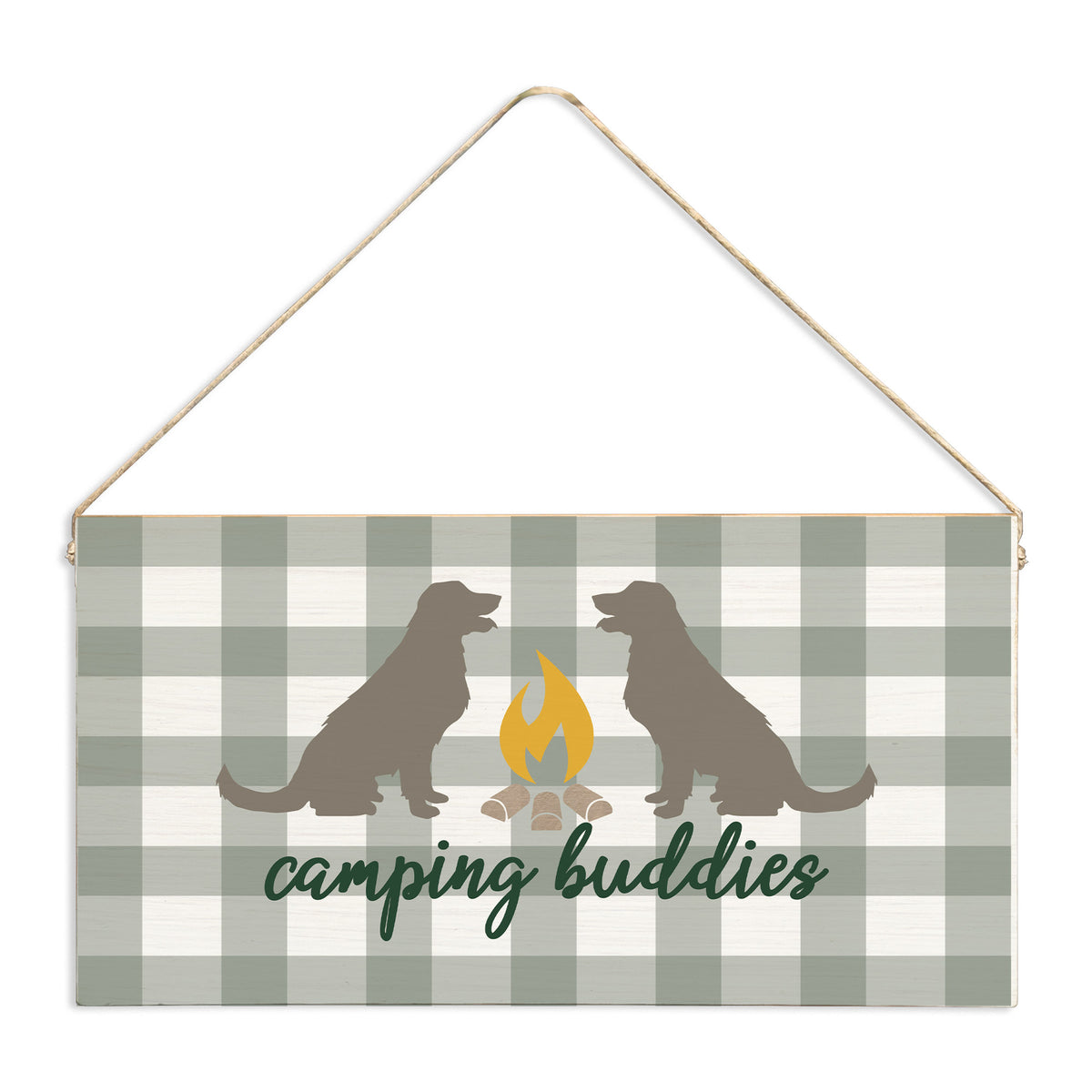 Camping Dog Buddies Twine Sign
