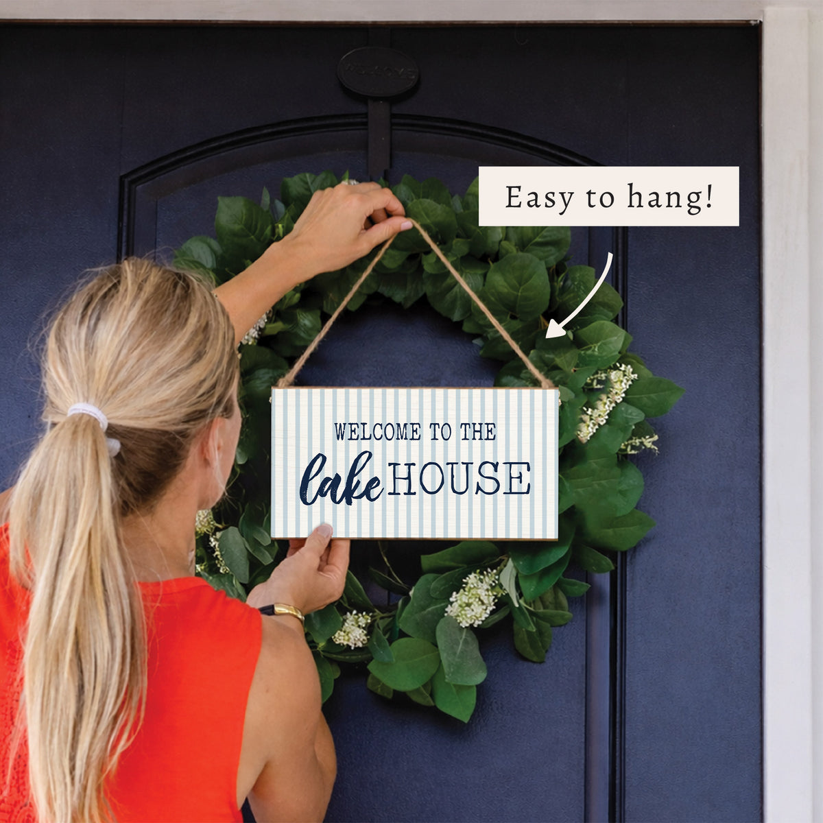 Welcome To The Lake House Twine Sign