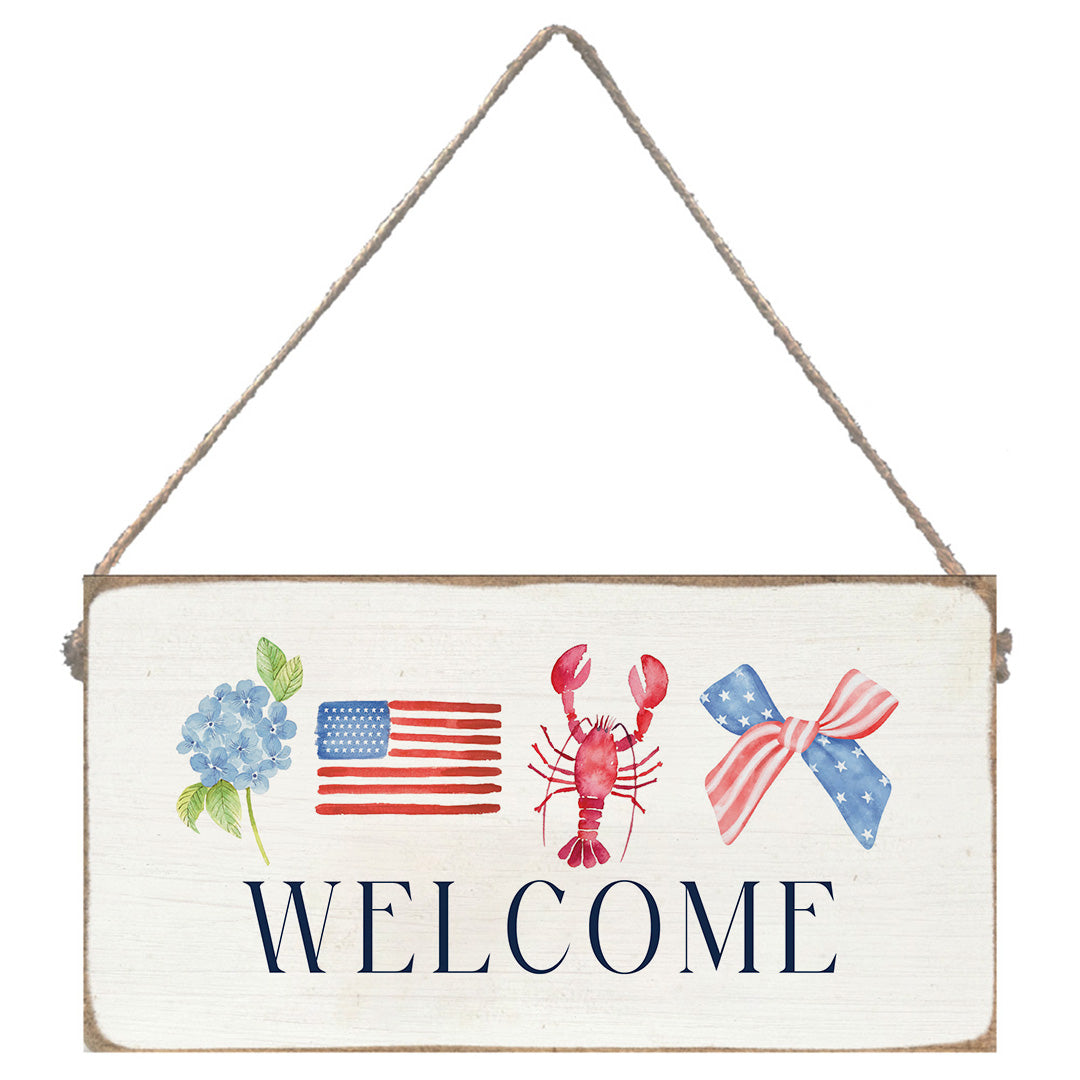 Watercolor American Icon Twine Sign