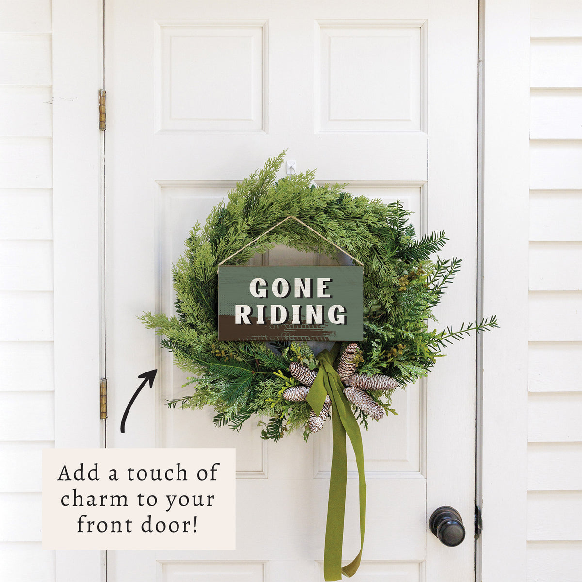 Gone Riding Twine Sign