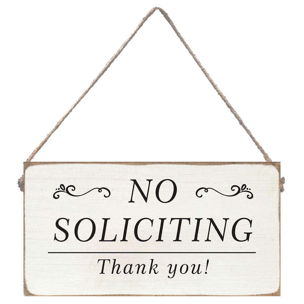 No Soliciting Twine Sign