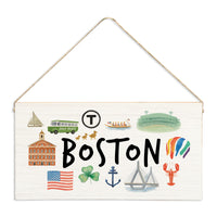 Boston Icons Twine Sign
