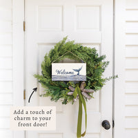 Whale Tail Welcome Twine Sign