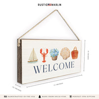 Coastal Icons Welcome Twine Sign