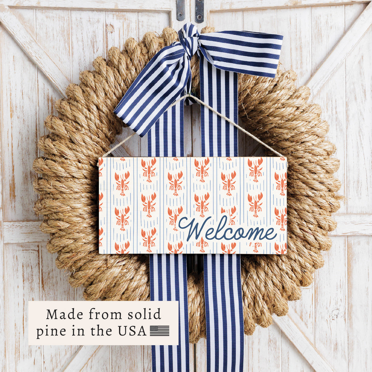 Lobsters Welcome Twine Sign