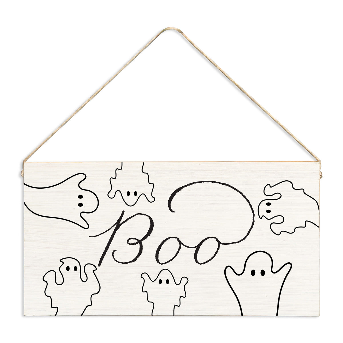 Boo Ghosts Twine Sign