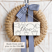 Boo Ghosts Twine Sign