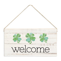 Shamrocks Welcome Twine Sign
