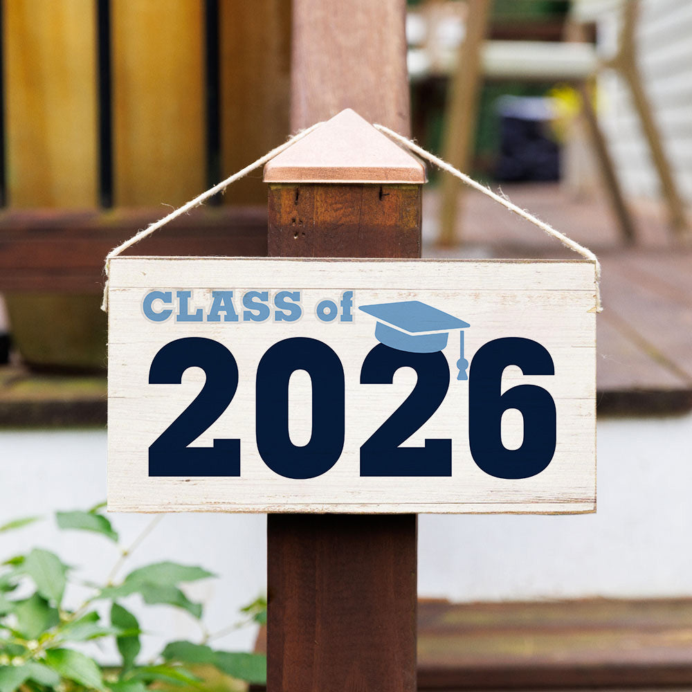 Blue Cap Class Of 2026 Twine Sign
