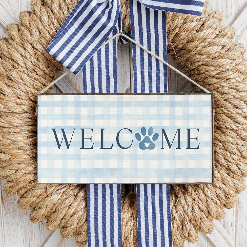 Welcome Paws Twine Sign
