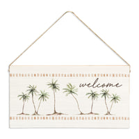 Palm Trees Welcome Twine Sign