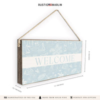Ocean Breeze Welcome Twine Sign