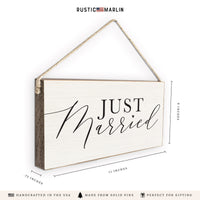 Just Married Twine Sign