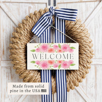 Roses Welcome Twine Sign
