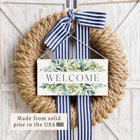 Greenery Welcome Twine Sign