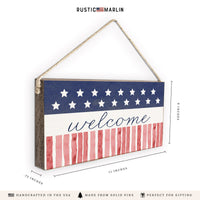 Star Spangled Welcome Twine Sign