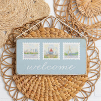 Welcome Boston Twine Sign