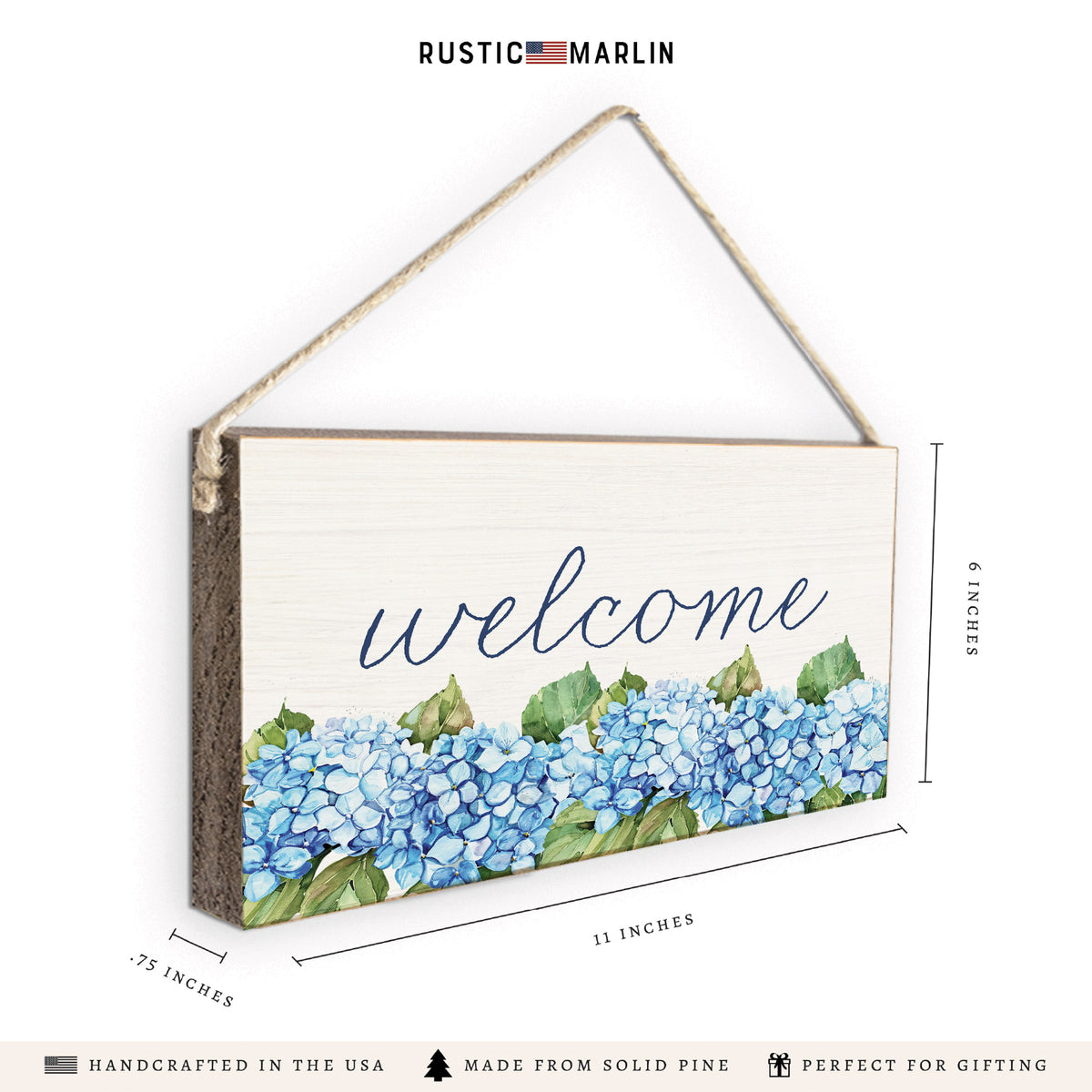 Hydrangea Bloom Twine Sign