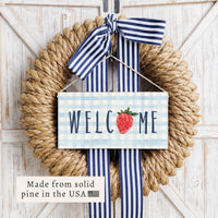 Strawberry Welcome Twine Sign