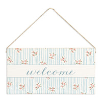 Blush Bloom Welcome Twine Sign
