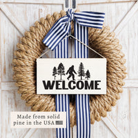 Big Foot Welcome Twine Sign