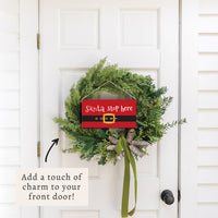 Santa Stop Here Twine Sign