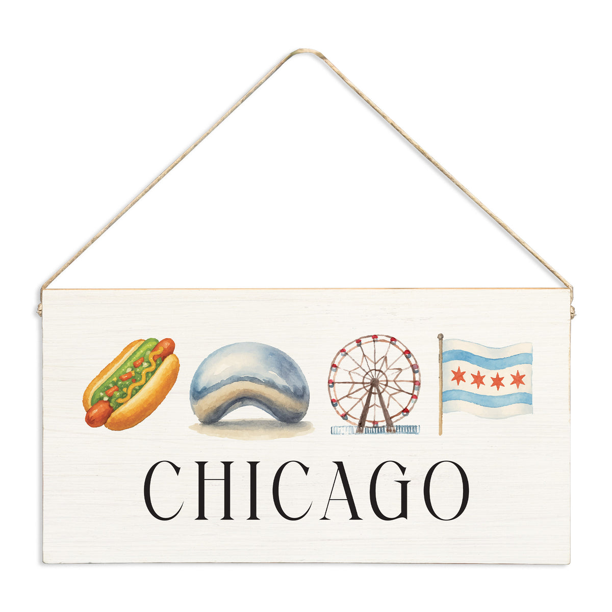 Chicago Icons Twine Sign