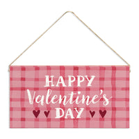 Happy Valentine's Day Gingham Twine Sign
