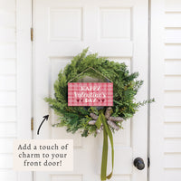 Happy Valentine's Day Gingham Twine Sign
