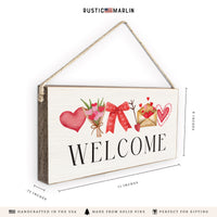 Valentine Icons Welcome Twine Sign