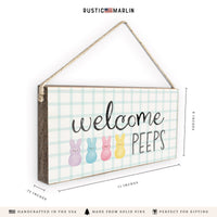 Welcome Peeps Twine Sign