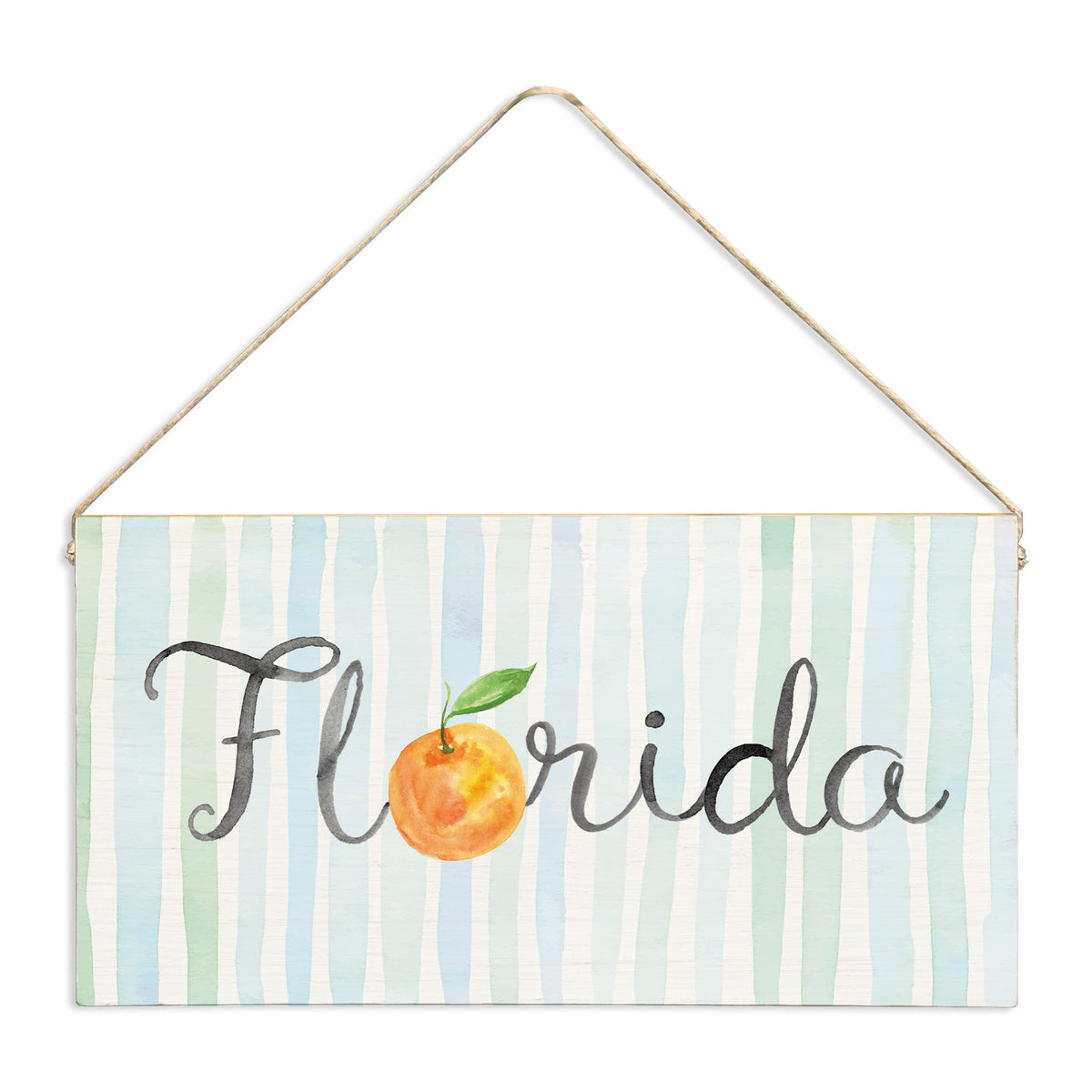 Florida Orange Striped Twine Sign