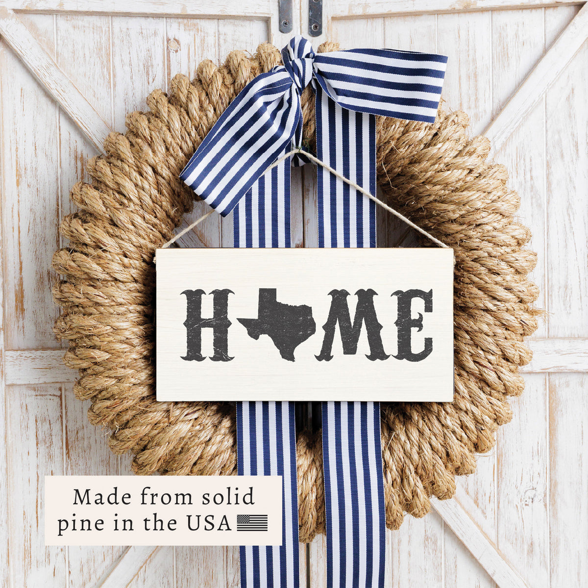 Texas State Home Twine Sign