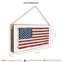 American Vintage Flag Twine Sign