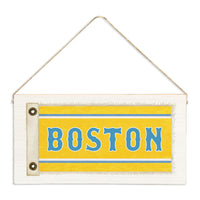 Boston Blue & Gold Twine Sign