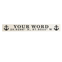 Anchor White/Black Personalized Barnwood Sign