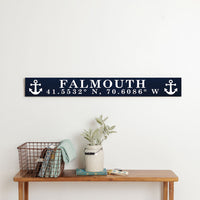 Anchor Navy/White Personalized Barnwood Sign