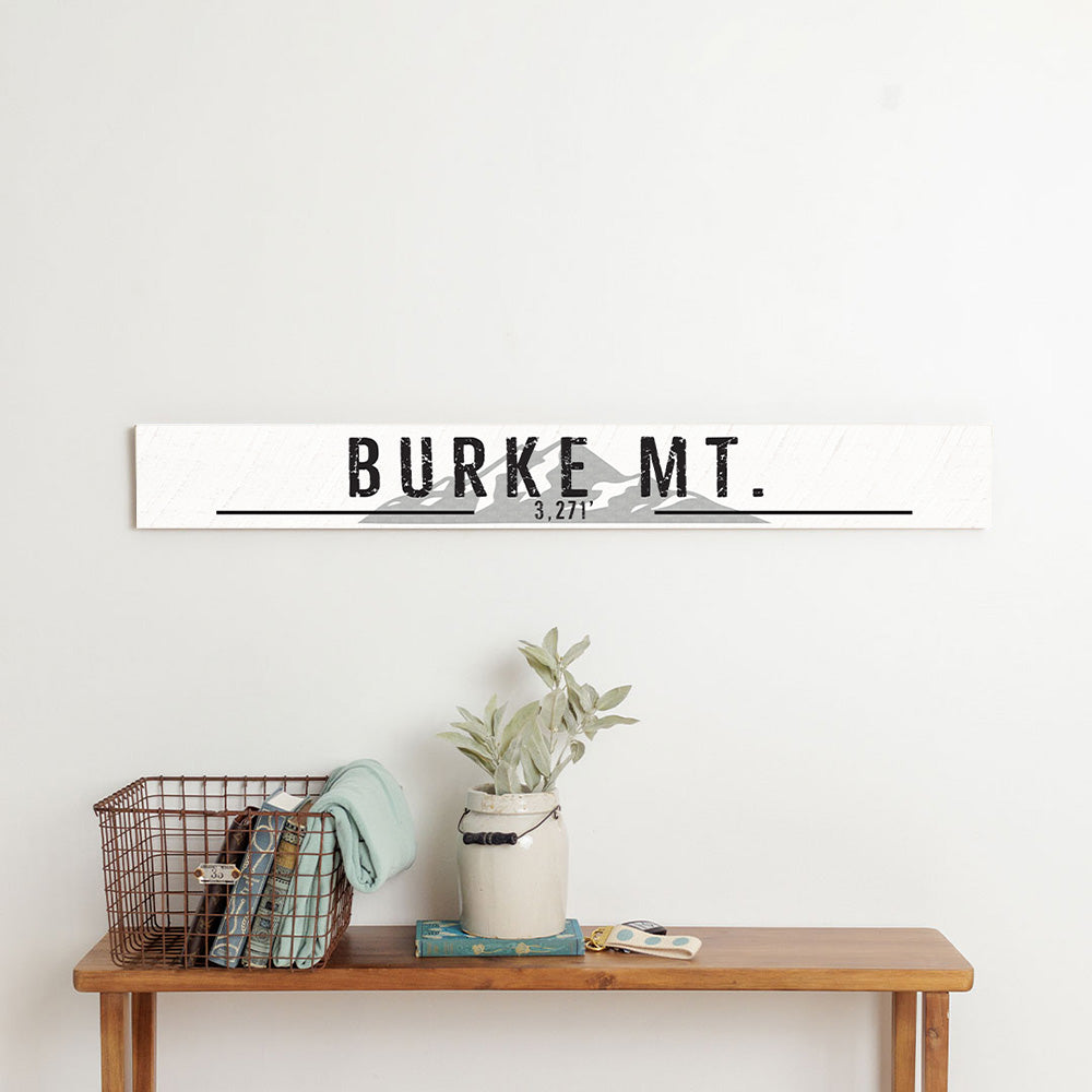 Mountain Stacked Personalized Barn Wood Sign