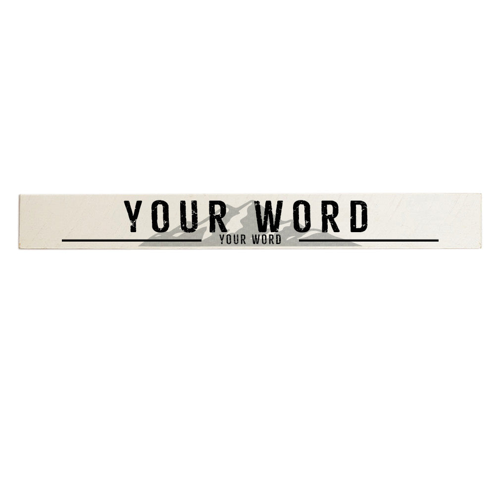 Mountain Stacked Personalized Barn Wood Sign