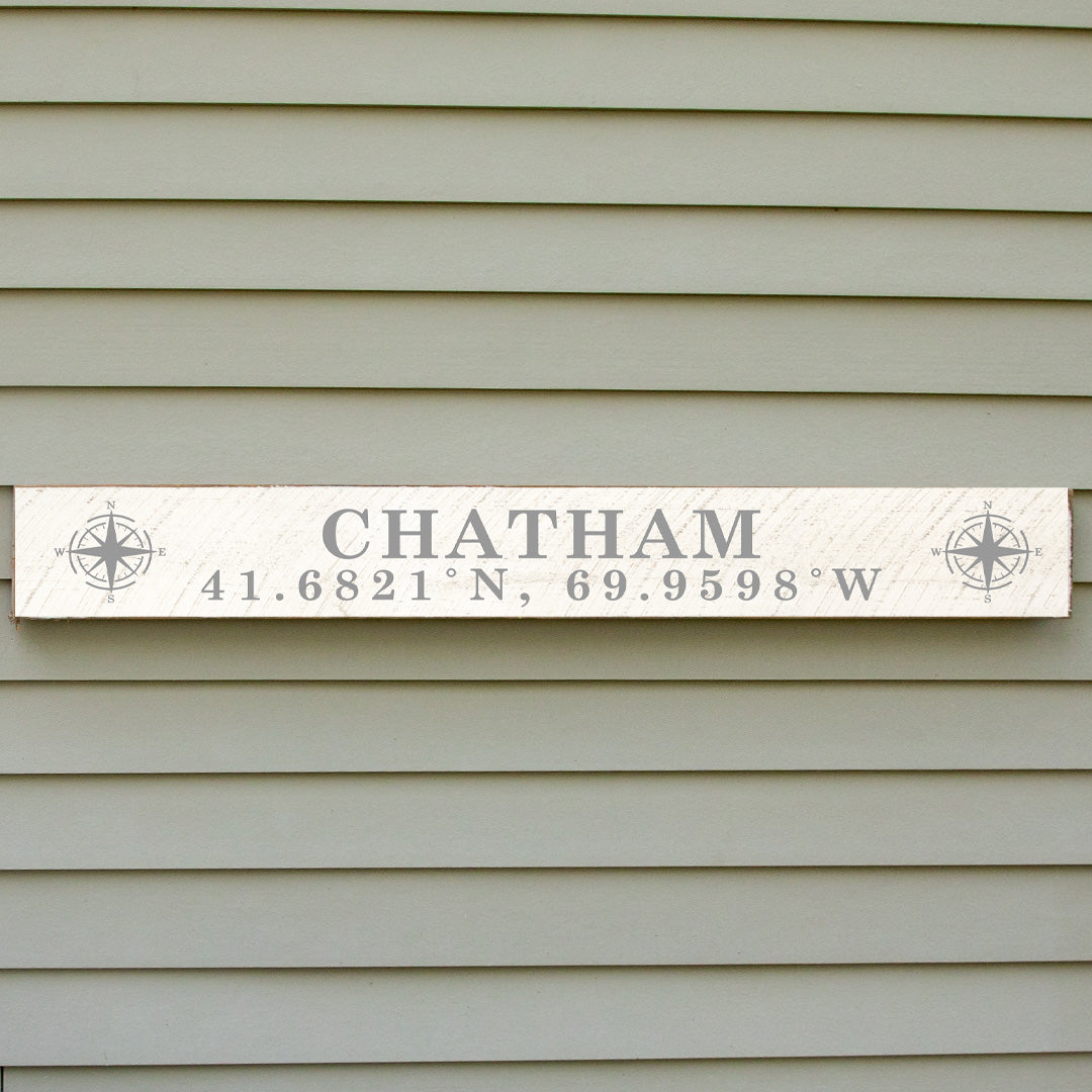 Compass Personalized Barnwood Sign