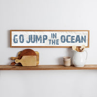 Go Jump in the Ocean Barn Wood Sign