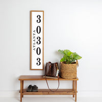 Town & Zip Code Framed Personalized Barnwood Sign
