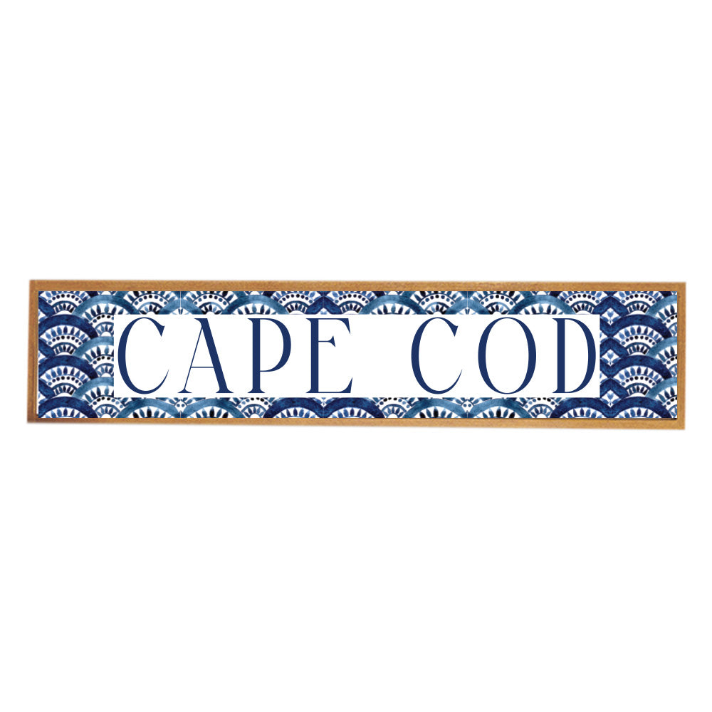 Boho Blue Fan  Personalized Barnwood Sign