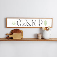 Framed Camp Tent Barnwood Sign
